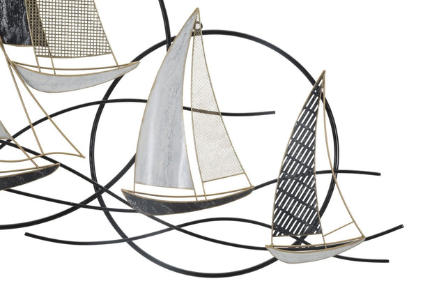 Mauro Ferretti Decoratiune metalica de perete, Vela Multicolor, l123xA7xH100 cm