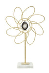 Mauro Ferretti Decoratiune metalica Glam Daisy Auriu, l24xA10xH37,5 cm