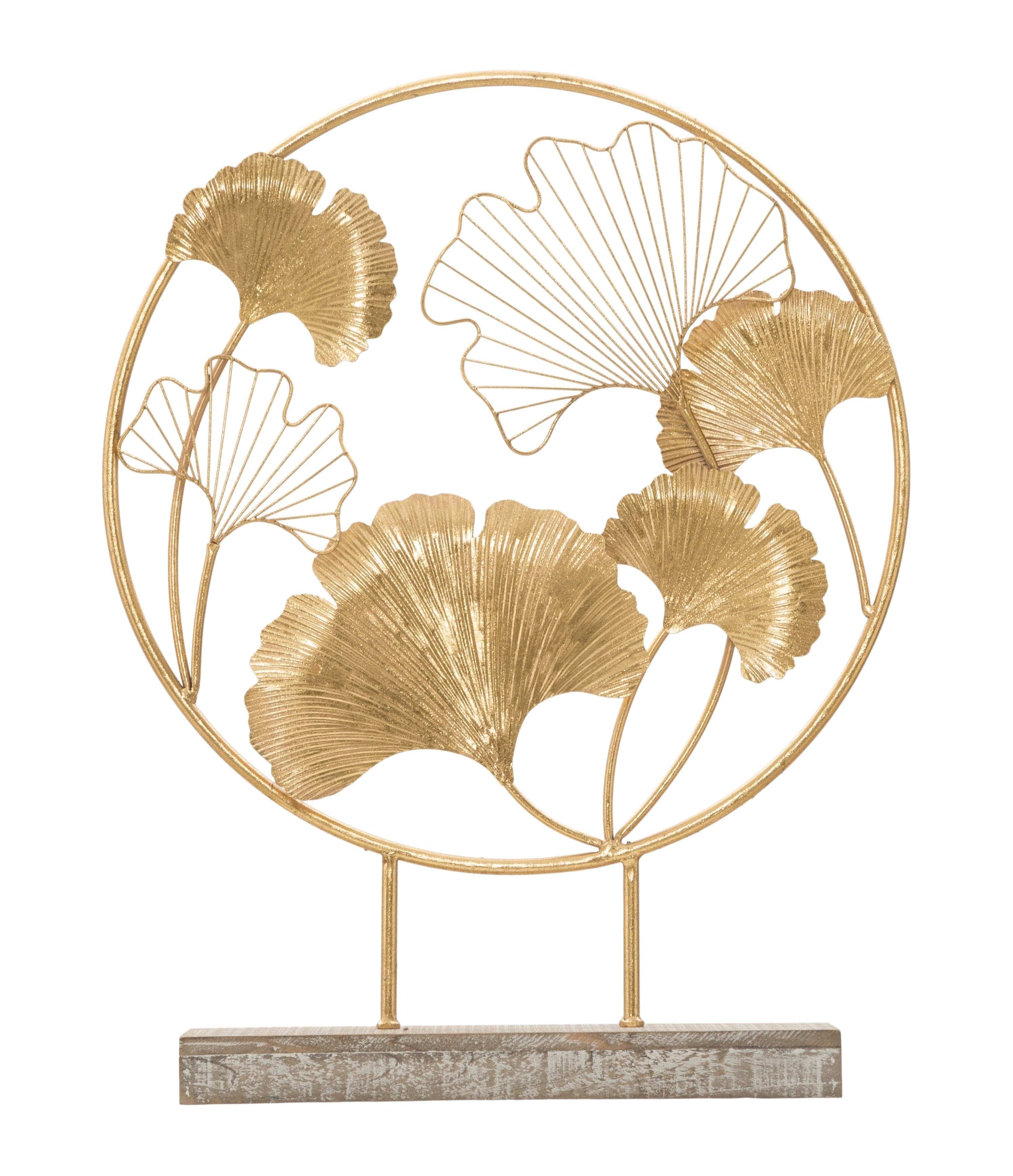 Mauro Ferretti Decoratiune metalica Little Leaf Auriu, l50xA12,5xH64 cm