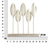 Mauro Ferretti Decoratiune metalica, Lovely Leaf Auriu, l47xA10xH52,5 cm