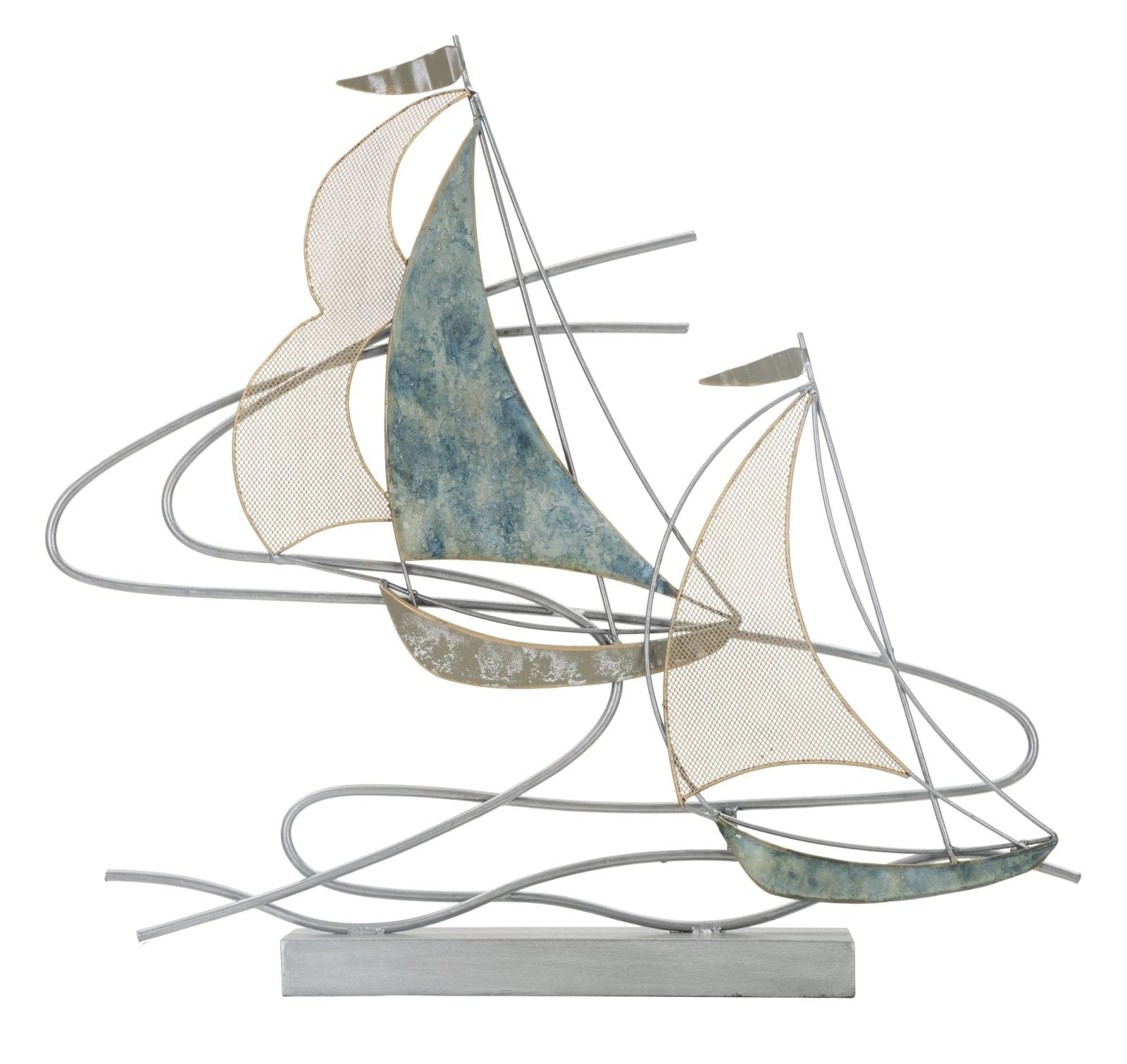 Mauro Ferretti Decoratiune metalica, Regata Multicolor, l64xA8,9xH60 cm