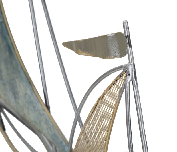 Mauro Ferretti Decoratiune metalica, Regata Multicolor, l64xA8,9xH60 cm