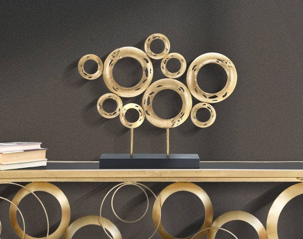 Mauro Ferretti Decoratiune metalica Sculptura A Auriu / Negru, l49xA7xH41 cm