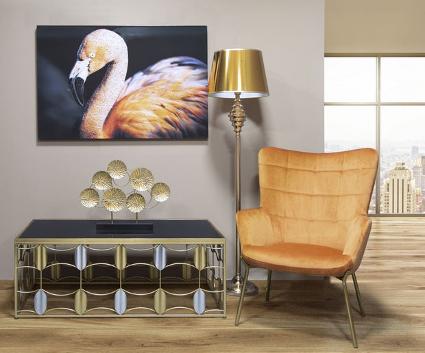 Mauro Ferretti Decoratiune metalica Sculptura C Auriu / Negru, l56xA7xH43 cm