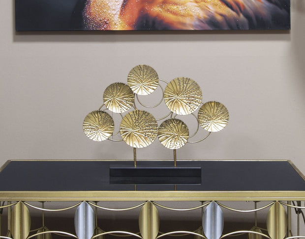 Mauro Ferretti Decoratiune metalica Sculptura C Auriu / Negru, l56xA7xH43 cm