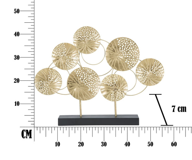 Mauro Ferretti Decoratiune metalica Sculptura C Auriu / Negru, l56xA7xH43 cm