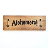Decoratiune de perete, din lemn, cu suport chei, Alohomora LAZ018 Negru / Natural, l40xA4xH14 cm (3)