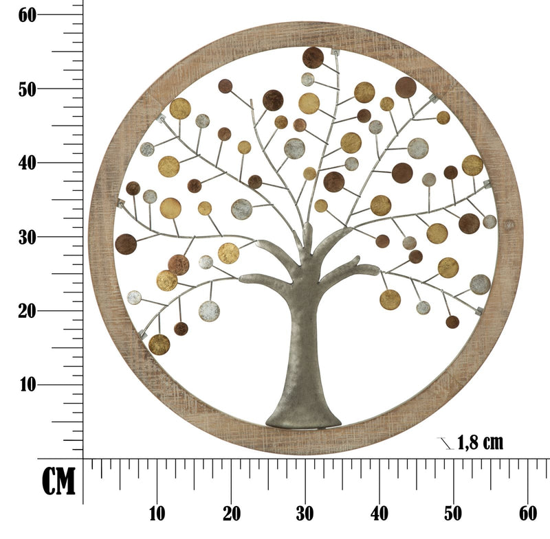 Decoratiune de perete Life Tree I Natural, Ø59 cm (7)