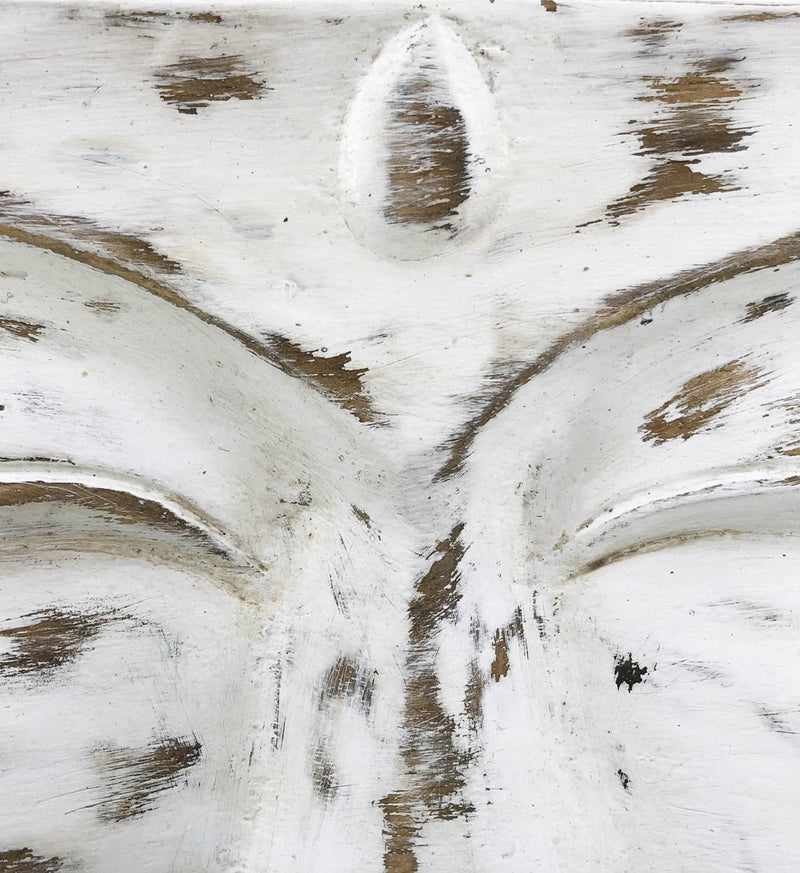 Decoratiune din lemn de albasia, Ethnic Eye Buddha Natural / Negru, L40xl12xH30 cm (2)