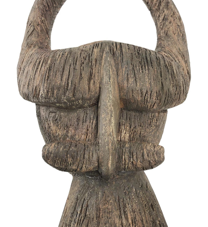Decoratiune din lemn de albasia, Ethnic Viking Natural, L28xl35xH60 cm (3)