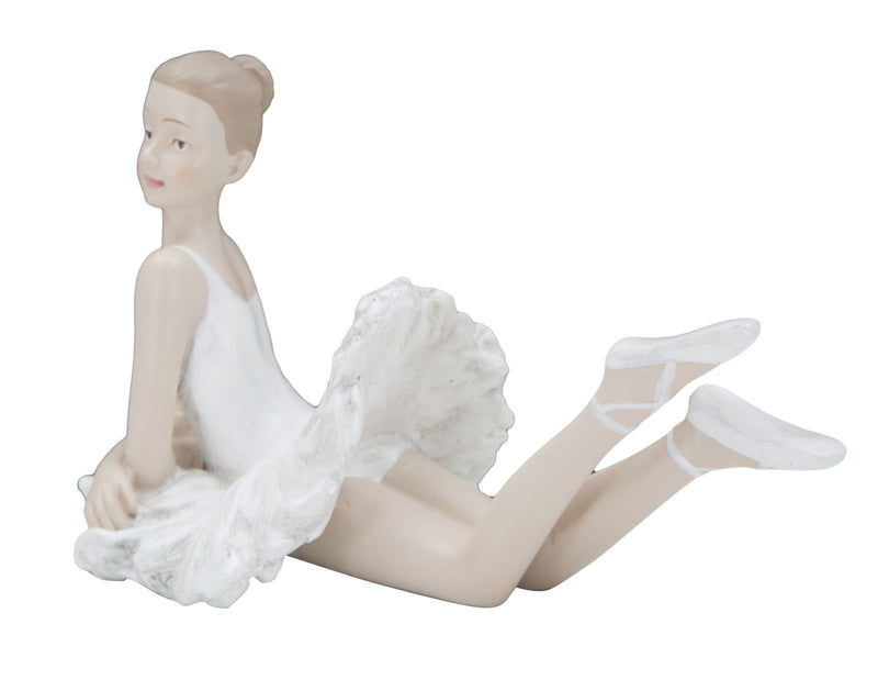 Decoratiune din rasina Ballerina Layng Alb / Nude, l12xA7,5xH11 cm (2)