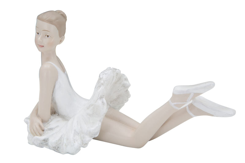 Decoratiune din rasina Ballerina Layng Alb / Nude, l12xA7,5xH11 cm (4)