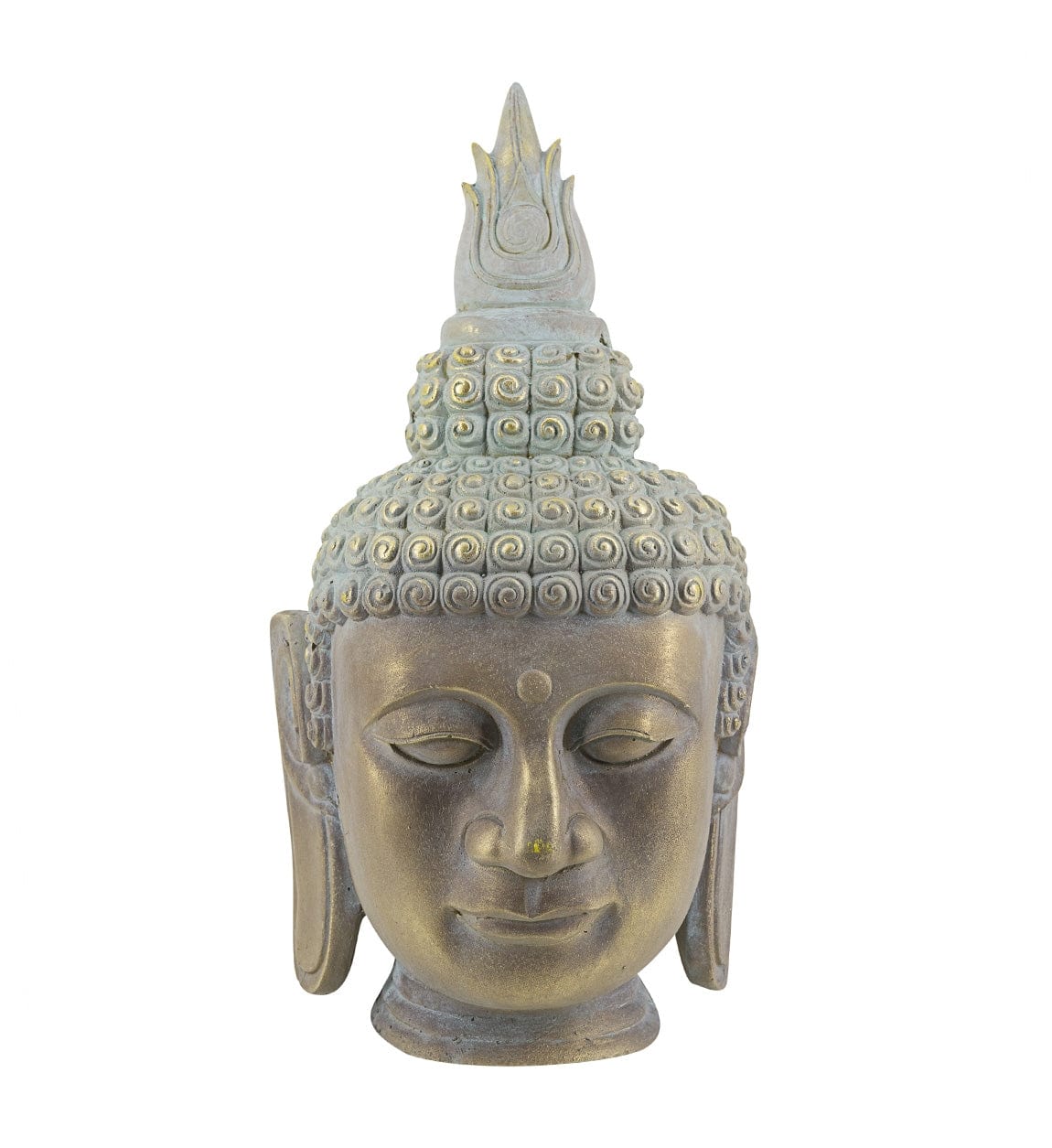 Decoratiune din rasina, Buddha Head Multicolor, L35xl35xH65 cm (1)