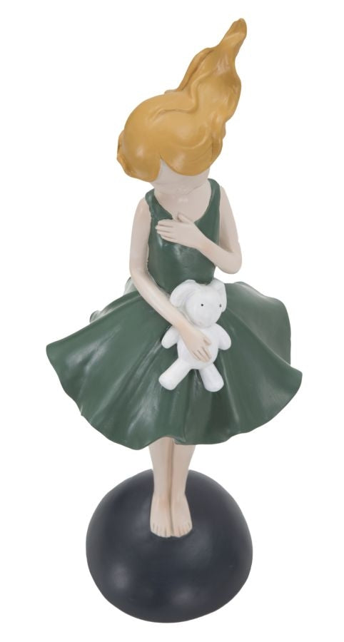 Decoratiune din rasina Dolly with Rabbit  Multicolor, l11,5xA10xH33,5 cm (3)