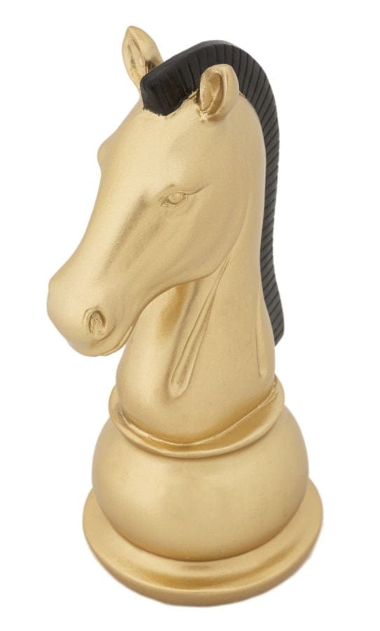 Decoratiune din rasina Horse Auriu, L10,5xl8,5xH19 cm