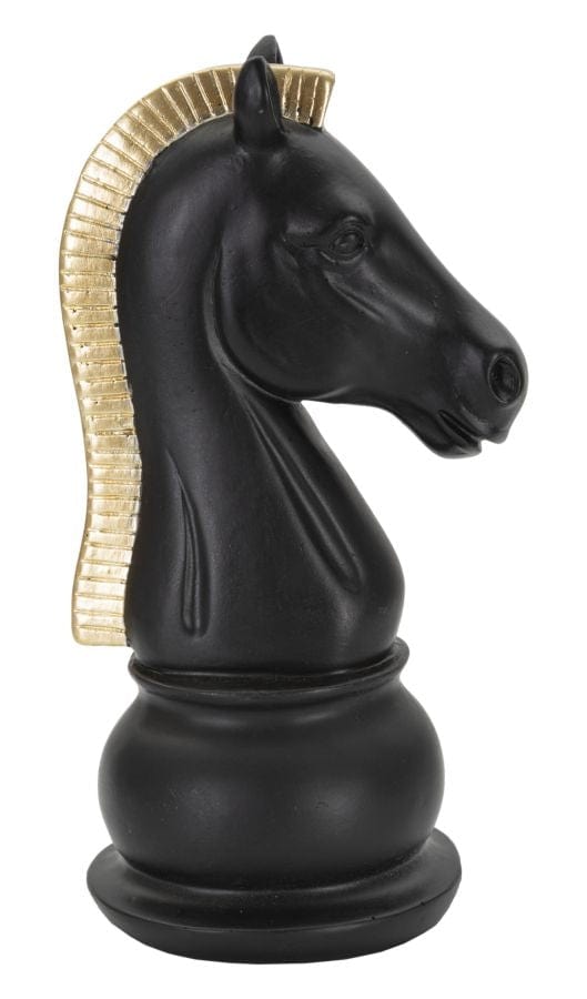 Decoratiune din rasina Horse Negru, L10,5xl8,5xH19 cm