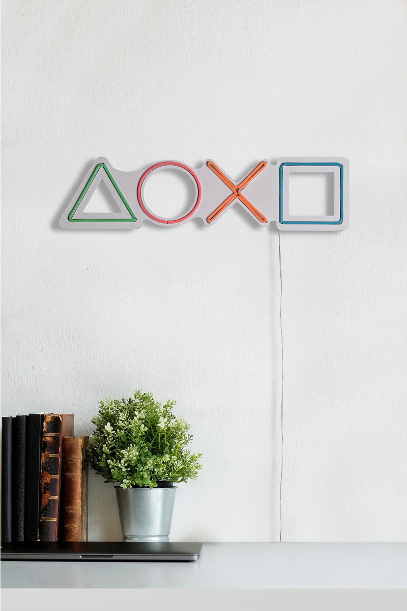 Decoratiune luminoasa de perete, LED Play Station Multicolor, l57xA2xH15 cm (3)