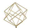 Decoratiune metalica, Abstract Cube Small Auriu / Alb, l16xA18xH41,5 cm (2)