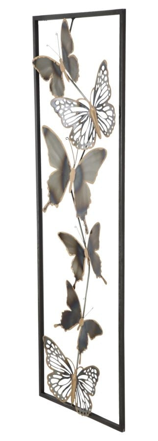 Decoratiune metalica de perete Butterflies Multicolor, l31xA2,5xH90 cm (3)