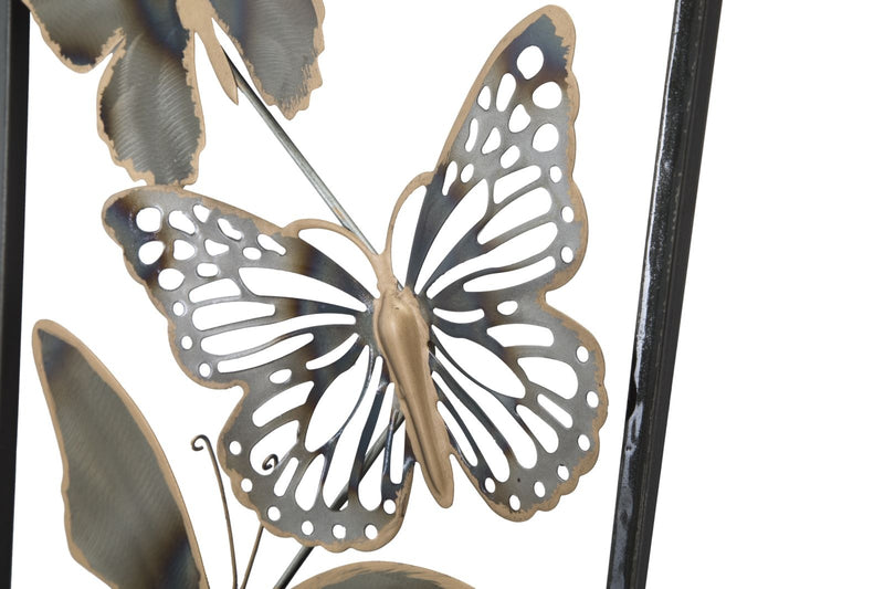 Decoratiune metalica de perete Butterflies Multicolor, l31xA2,5xH90 cm (4)