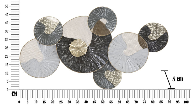 Decoratiune metalica de perete, Circy Multicolor, l89,5xA5xH49,5 cm (5)