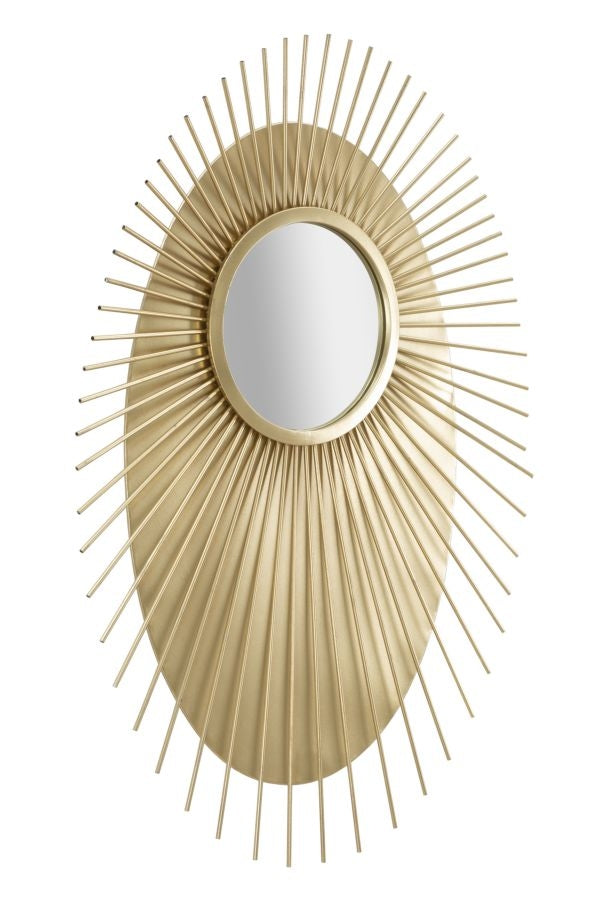 Decoratiune metalica de perete cu oglinda Eye Glam Auriu, l75xA8xH110,5 cm (2)