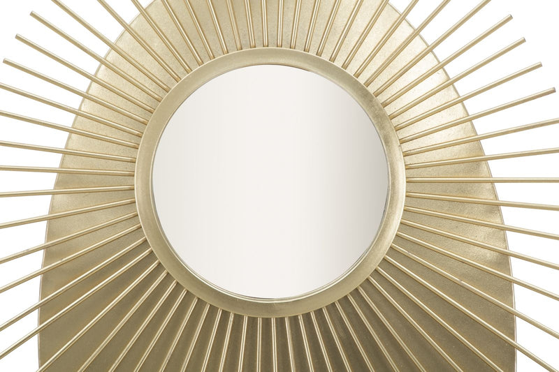 Decoratiune metalica de perete cu oglinda Eye Glam Auriu, l75xA8xH110,5 cm (4)