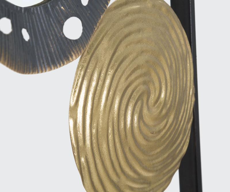 Decoratiune metalica de perete, cu oglinda, Gloty D Multicolor, l31xA3xH90 cm (3)