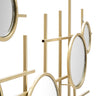 Decoratiune metalica de perete cu oglinda, Gloxy Auriu, l117xA4,5xH61 cm (3)