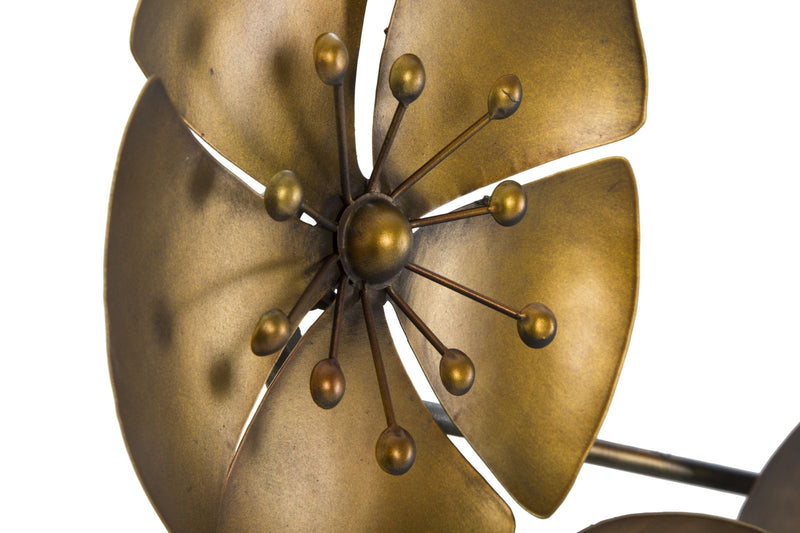 Decoratiune metalica de perete Flower A Auriu, l94xA6xH50 cm (5)