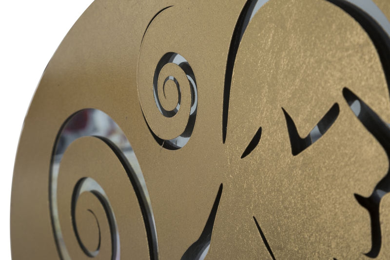Decoratiune metalica de perete, Happy Family Auriu, l120xA2xH60 cm (4)