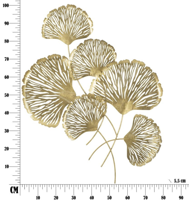 Decoratiune metalica de perete Iris Verticale Auriu, l78xA5,5xH101 cm (9)