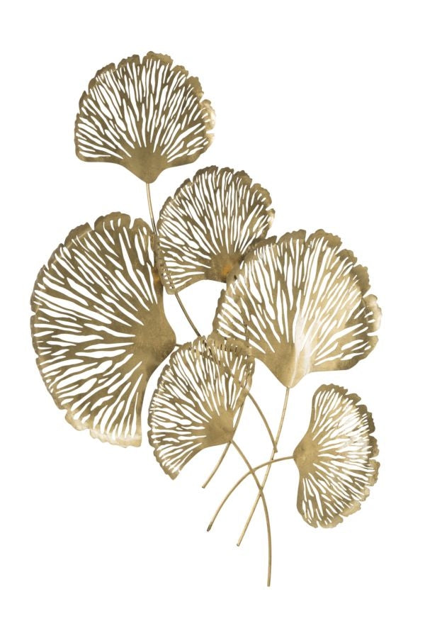 Decoratiune metalica de perete Iris Verticale Auriu, l78xA5,5xH101 cm (4)