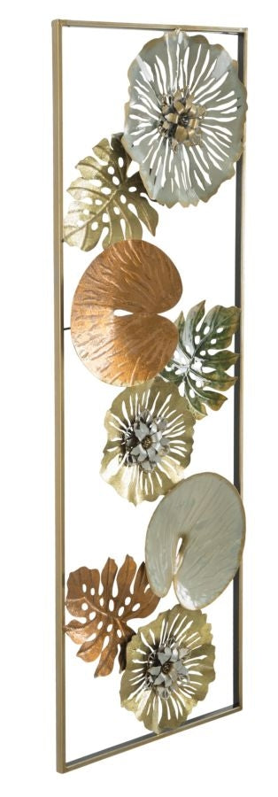 Decoratiune metalica de perete Leaf-A Multicolor, l31,5xA3xH90 cm (3)