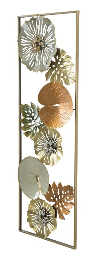 Decoratiune metalica de perete Leaf-A Multicolor, l31,5xA3xH90 cm (2)