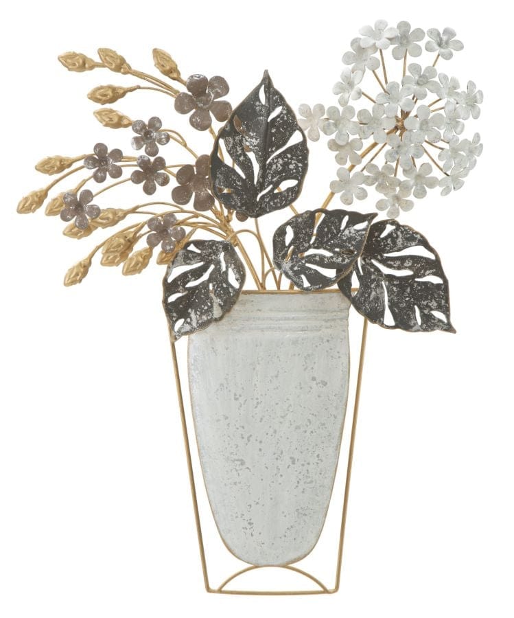 Decoratiune metalica de perete, Vase Multicolor, l45,5xA7,5xH53 cm