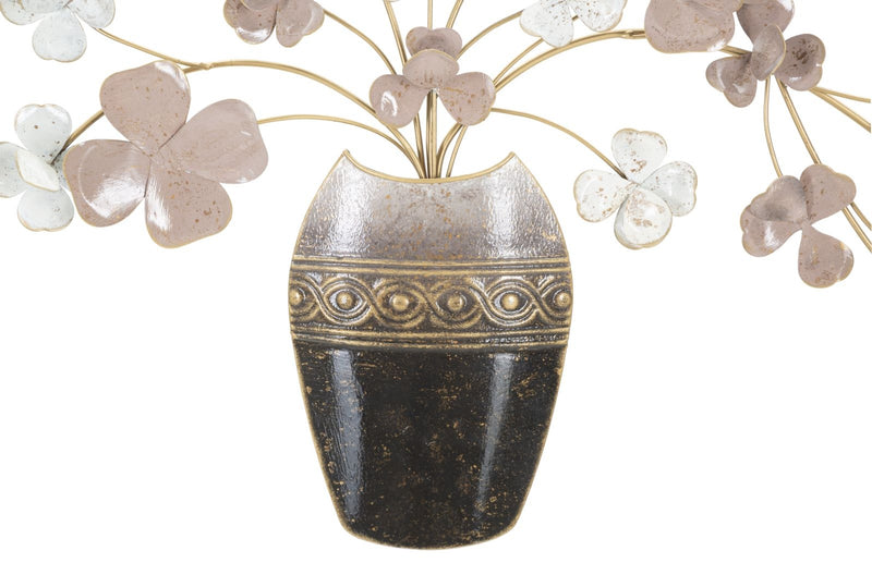 Decoratiune metalica de perete, Vase New Multicolor, l87,5xA6xH46 cm (2)
