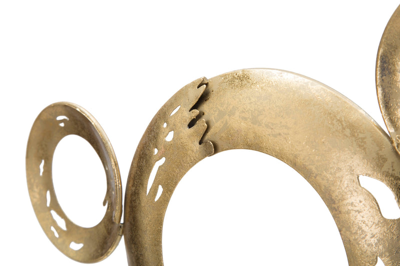 Decoratiune metalica Sculptura A Auriu / Negru, l49xA7xH41 cm (4)