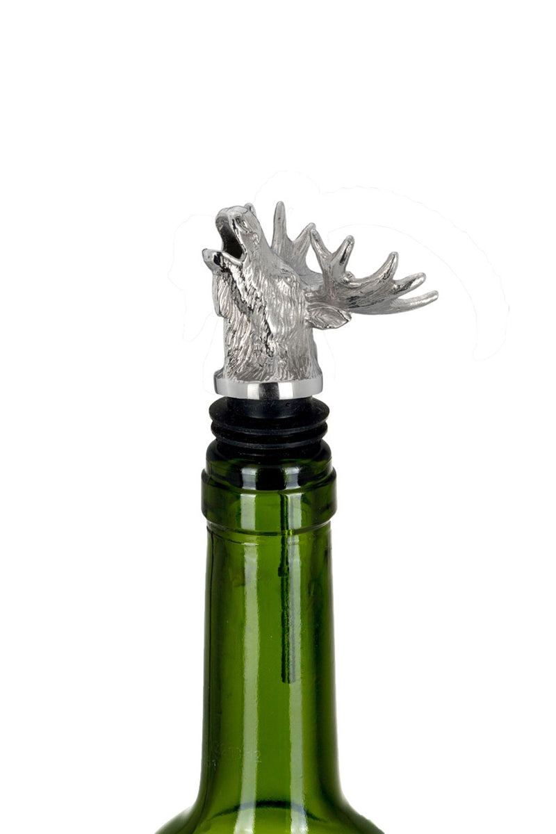 Dop pentru sticla de vin, din otel inoxidabil, Moose Argintiu, Ø3xH5 cm (1)