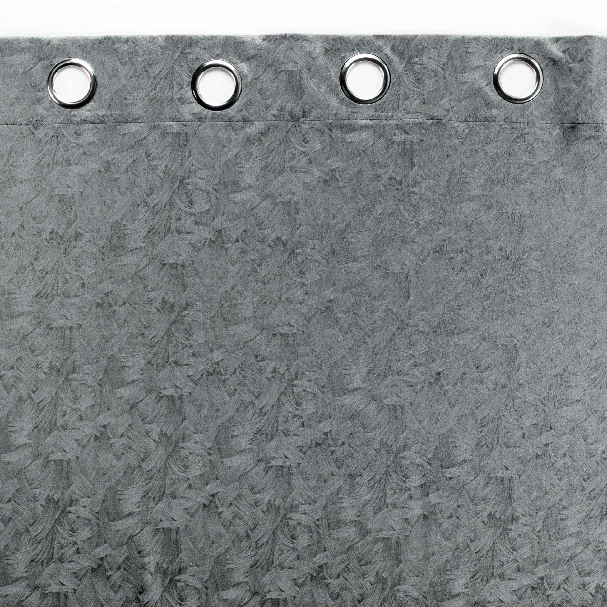 U10 Draperie Aquarelle Velvet Antracit, 135 x 240 cm