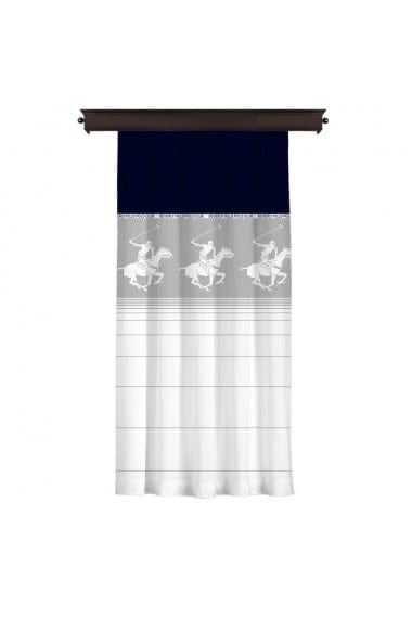 Asir Draperie Beverly Hills Polo Club Crt 15 Gri / Alb, 140 x 260 cm