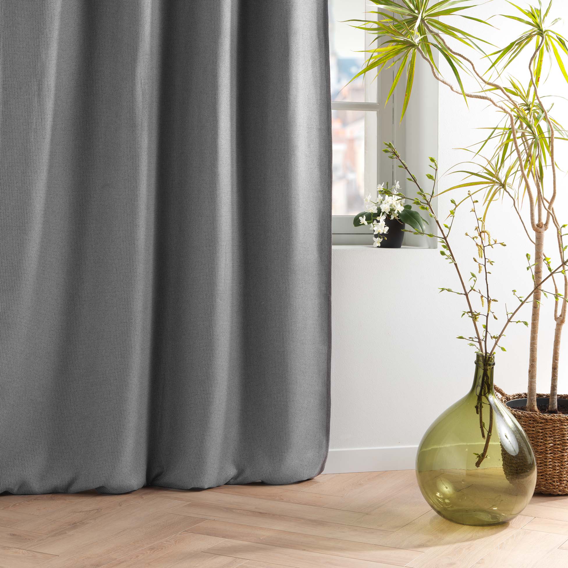 U10 Draperie Blackout Blake Antracit, 135 x 240 cm