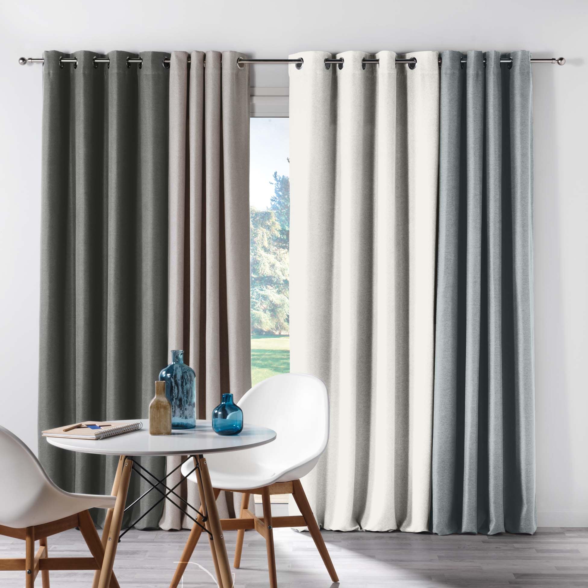U10 Draperie Blackout Chinea Antracit, 135 x 240 cm