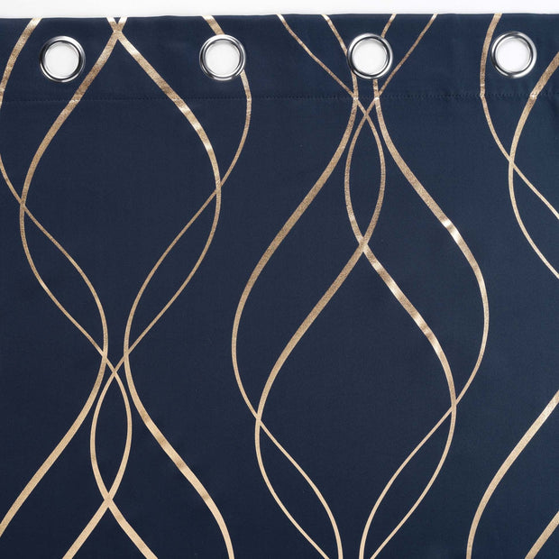 U10 Draperie Blackout Elise Bleumarin / Auriu, 135 x 240 cm