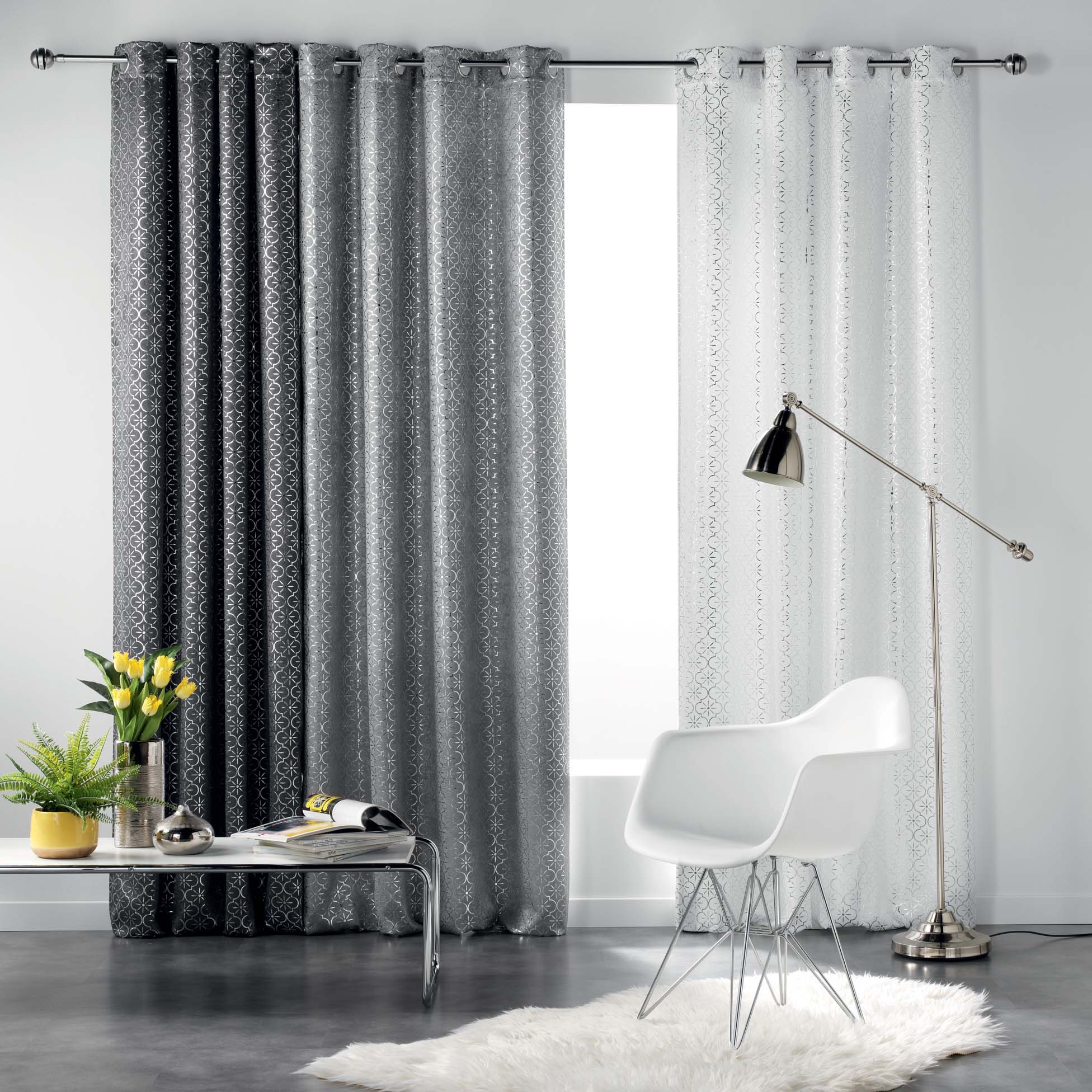 U10 Draperie Blackout Genesis Gri / Argintiu, 135 x 240 cm