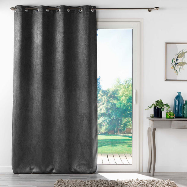 U10 Draperie Blackout Melodie Antracit, 135 x 280 cm