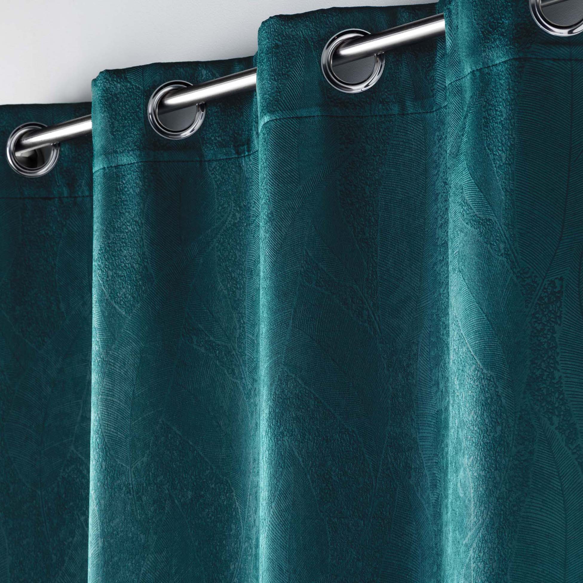 U10 Draperie Blackout Melodie Petrol, 135 x 280 cm