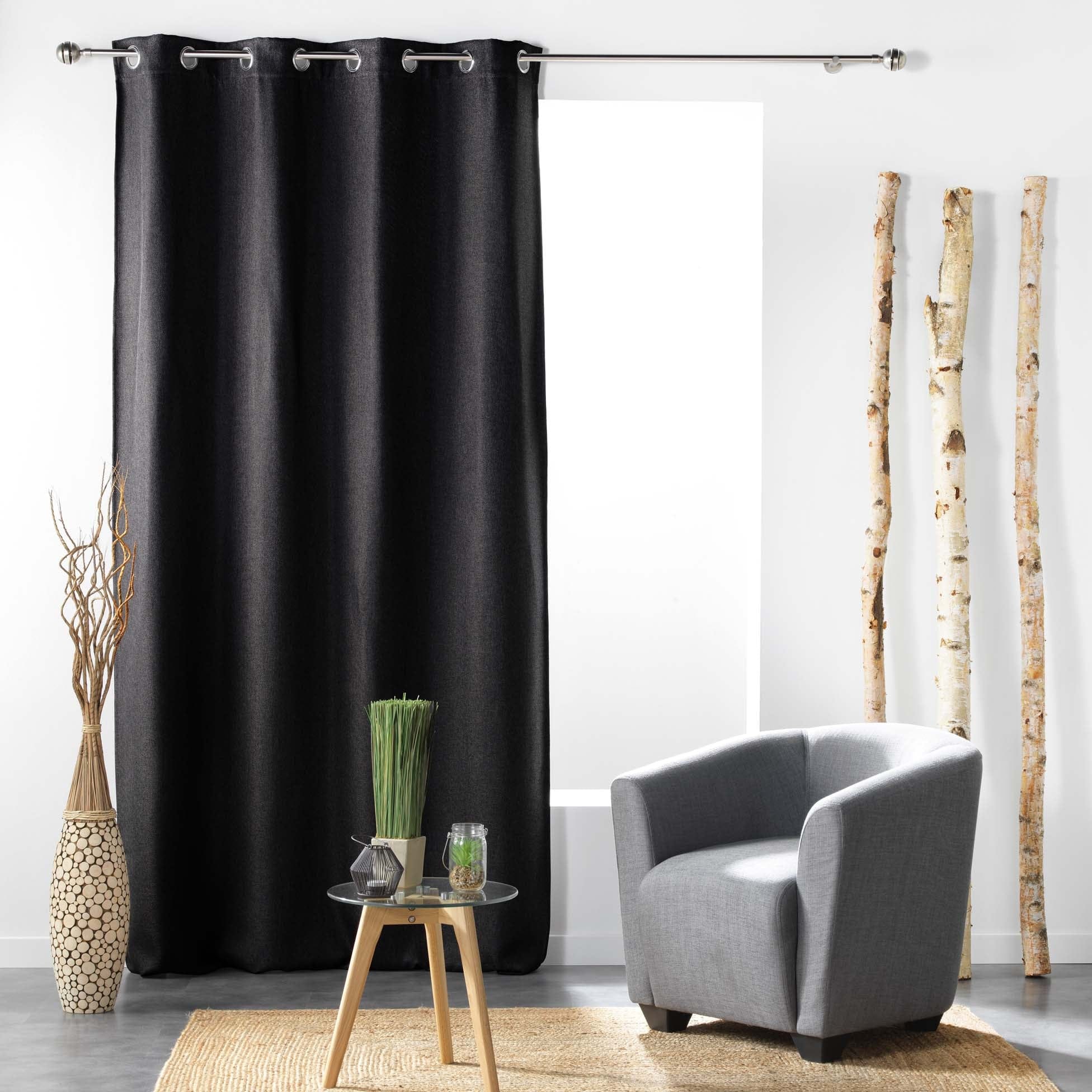 U10 Draperie Blackout Tramina Negru, 135 x 240 cm