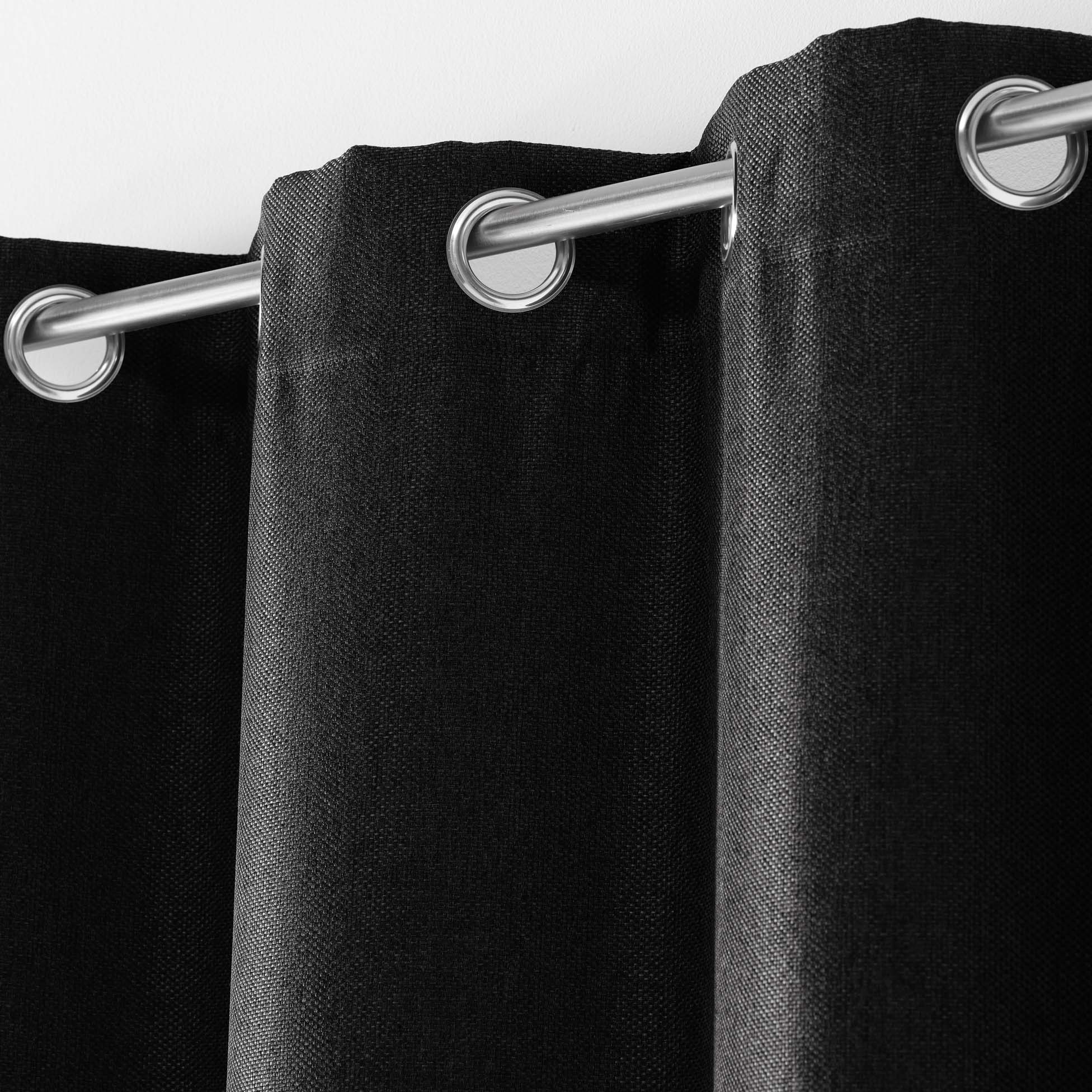 U10 Draperie Blackout Tramina Negru, 135 x 240 cm