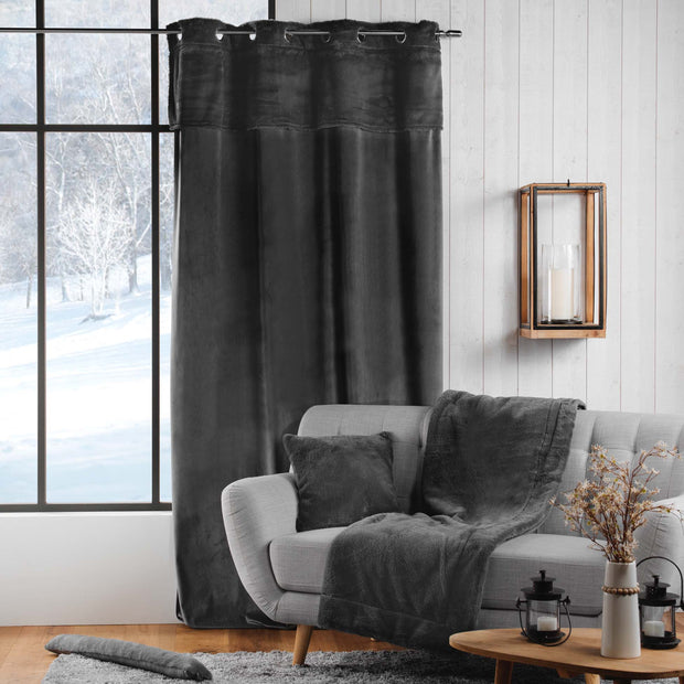 U10 Draperie Caresse Velvet Antracit, 140 x 240 cm